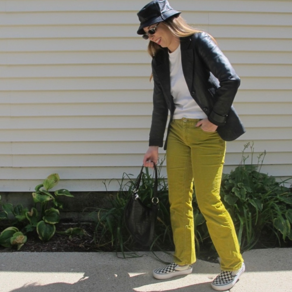 Lime Green J Crew Corduroy pants 4s